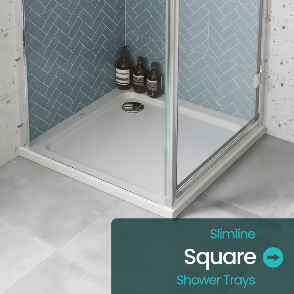 square slimline shower tray | Shower trays for shower enclosures | Bathshed | Delivery Ireland And the UK