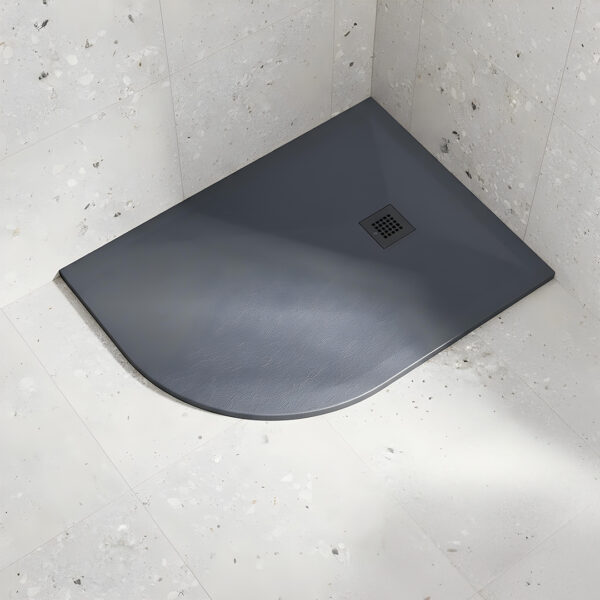 Anthracite Offset Quadrant Slate Shower Tray | Shower Trays | Bathshed | Next day dispatch ireland and the UK
