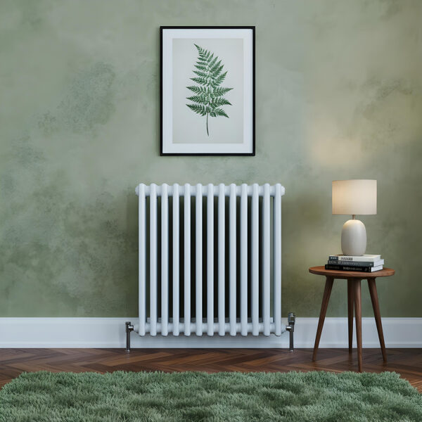 Torino white three column traditional Steel designer radiator horizontal | Bathshed | delivery Ireland and the uk