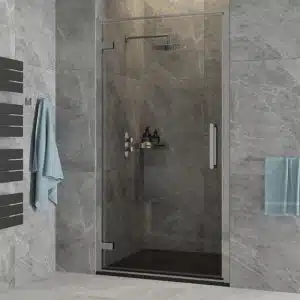 hinged shower door