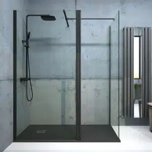 black wetroom panel