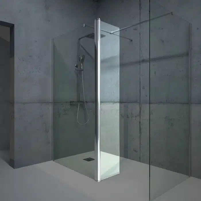 ELEGANT Walkin Shower Cabin 1000mm Shower Screen 900mm Side Panel 300mm Flipper Panel Bathroom Door Shower Enclosure 48780945