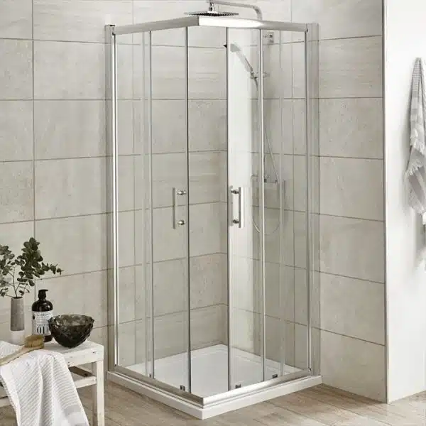 corner entry shower enclosure