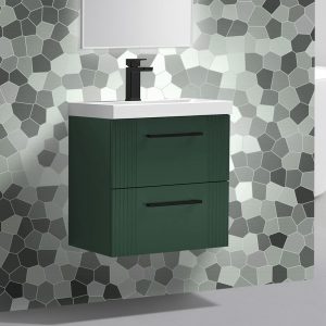 turin green wall hung vanity unit