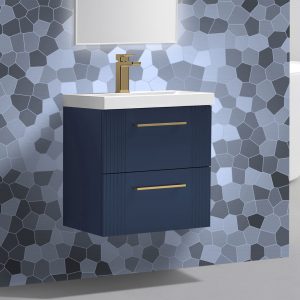 turin Blue wall hung vanity unit