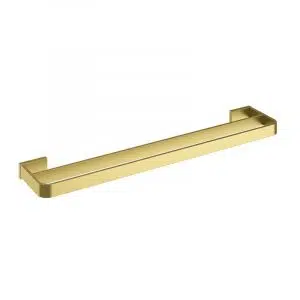 brushed brass towel rail