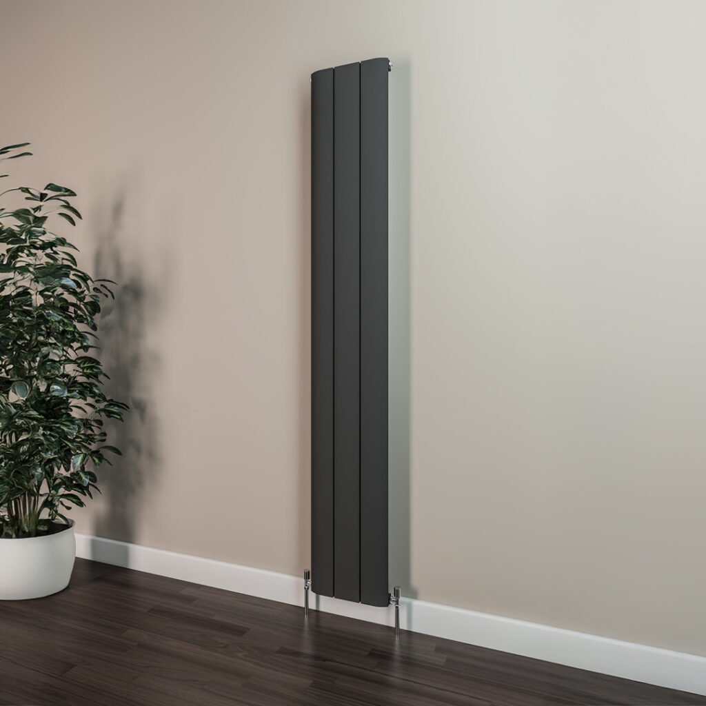 Saturn White 1800 x 280mm Vertical Designer Radiator | Bathshed
