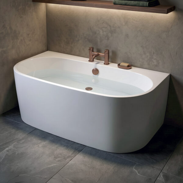 Mila back to wall Freestanding Bath | Custom Coated Freestanding Baths | Baths | Delivery Ireland and the UK | Bathshed