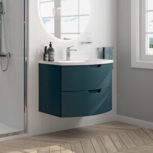 Arc 2 drawer wall hung vanity unit | Scandinavian bathroom furniture | Sonas Bathrooms | Bathshed | Nationwide Delivery UK and Ireland