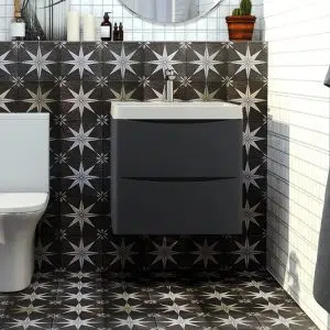 modern wall hung vanity unit