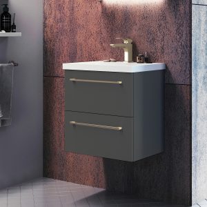 Anthracite wall hung vanity unit