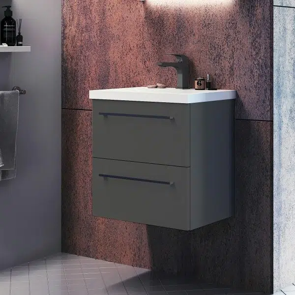 Anthracite wall hung vanity unit