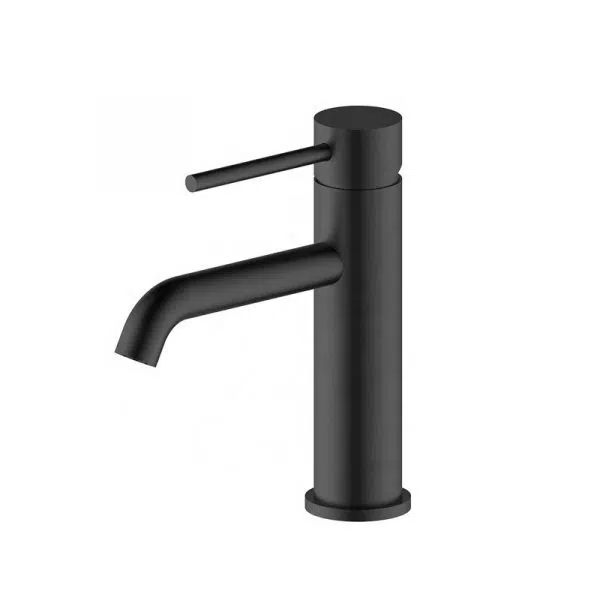 russo matt black basin mixer tap