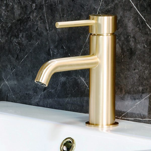 russo brushed brass basin mixer tap