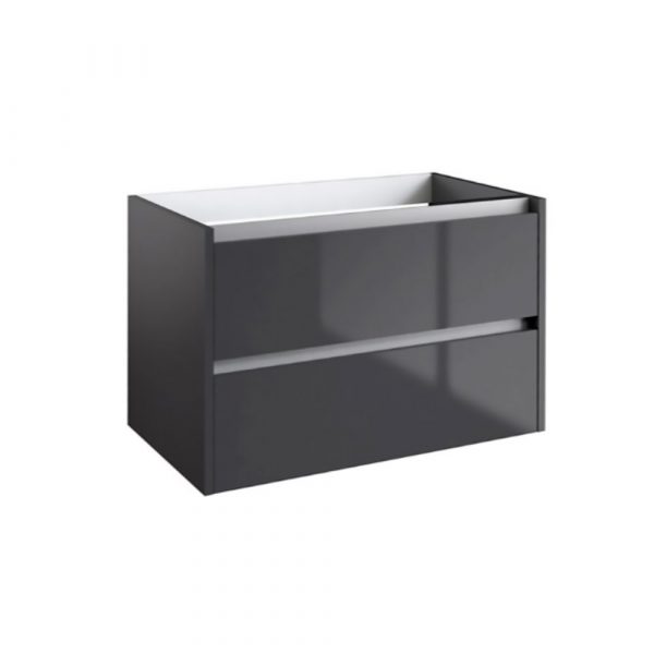 metro anthracite wall hung vanity unit with slate worktop