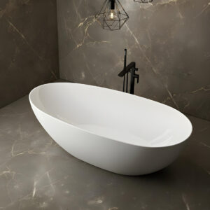 Nera Gloss white single ended freestanding bath | Bathshed | Nationwide shipping Ireland and the UK