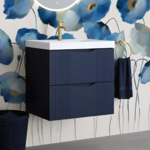 Vary Blue wall hung ridged vanity unit | Bathshed | next day delivery ireland and the UK