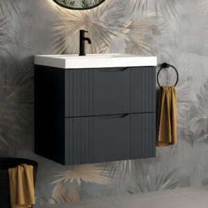 Vary grey wall hung ridged vanity unit | Bathshed | next day delivery ireland and the UK
