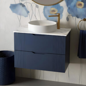 Vary Blue wall hung ridged vanity unit | Bathshed | next day delivery ireland and the UK
