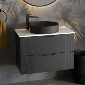 Vary grey wall hung ridged vanity unit | Bathshed | next day delivery ireland and the UK