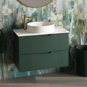 Vary green wall hung ridged vanity unit | Bathshed | next day delivery ireland and the UK