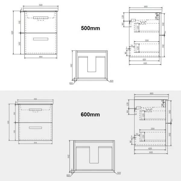 Kora wall hung vanity unit