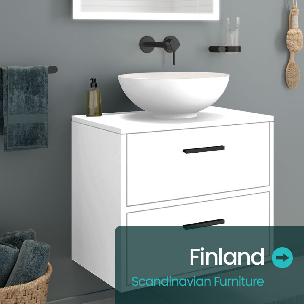 Finland Scandinavian Bathroom furniture | Sonas Bathrooms | Bathshed | Delivery Ireland