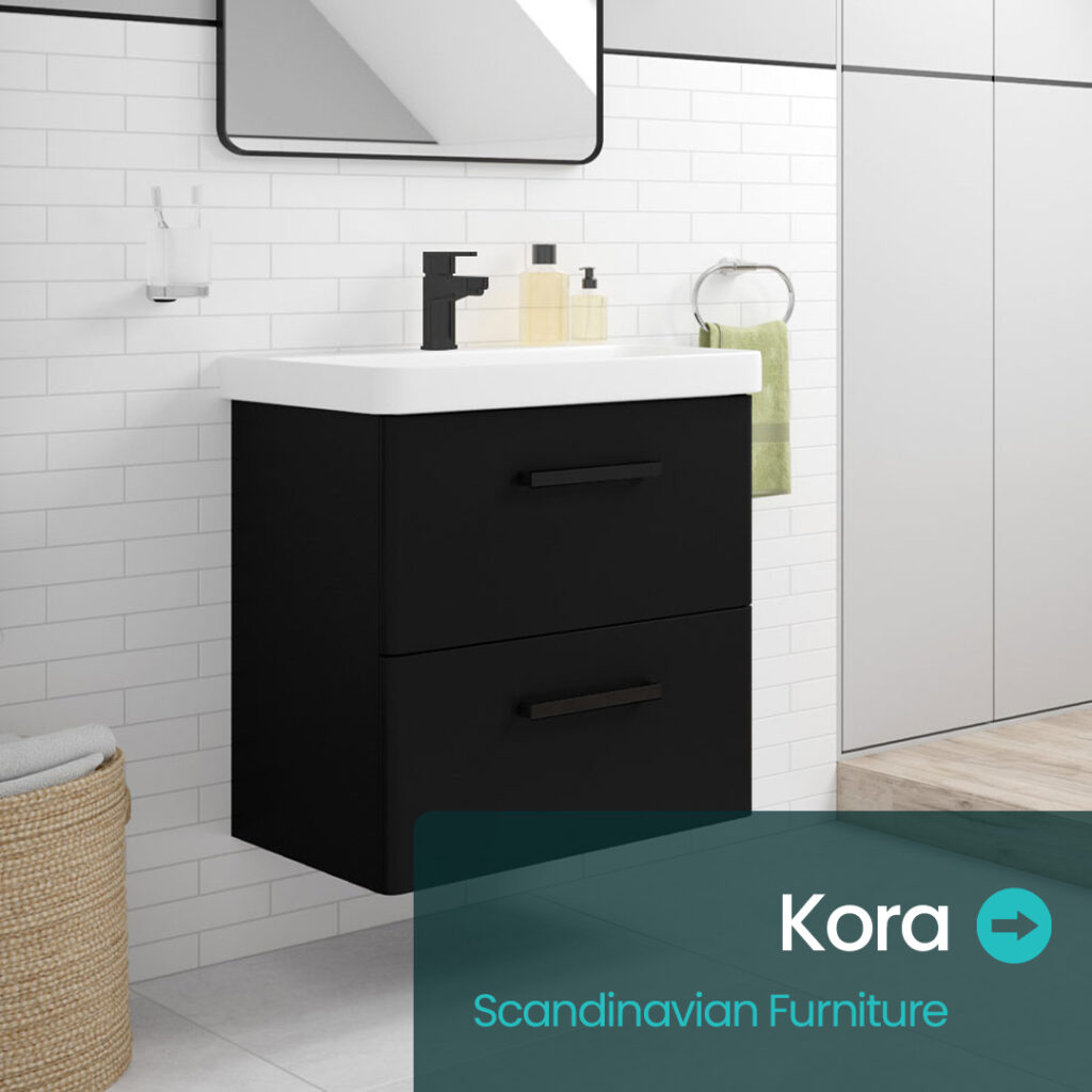 Kora Scandinavian Bathroom furniture | Sonas Bathrooms | Bathshed | Delivery Ireland
