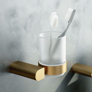 Brushed Brass Alita Toothbrush Holder