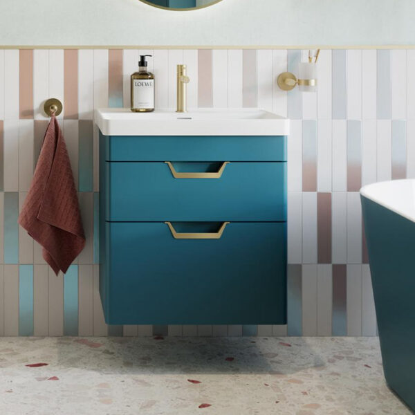Freya 2 drawer wall hung vanity unit | Scandinavian bathroom furniture | Sonas Bathrooms | Bathshed | Nationwide Delivery UK and Ireland