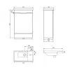 Sonas bathroom Freya 55cm 1 Door Cloakroom Floor Standing Vanity Unit Matt White