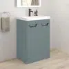 Sonas bathroom Freya 60cm 2 Door Floor Standing Vanity Unit Matt Coral Green