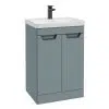 Sonas bathroom Freya 60cm 2 Door Floor Standing Vanity Unit Matt Coral Green