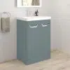 Sonas bathroom Freya 60cm 2 Door Floor Standing Vanity Unit Matt Coral Green