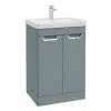 Sonas bathroom Freya 60cm 2 Door Floor Standing Vanity Unit Matt Coral Green