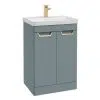 Sonas bathroom Freya 60cm 2 Door Floor Standing Vanity Unit Matt Coral Green