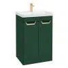 Sonas bathroom Freya 60cm 2 Door Floor Standing Vanity Unit Matt Wreath Green