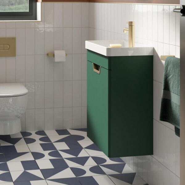 Freya 1 door cloakroom wall hung vanity unit | Scandinavian bathroom furniture | Sonas Bathrooms | Bathshed | Nationwide Delivery UK and Ireland