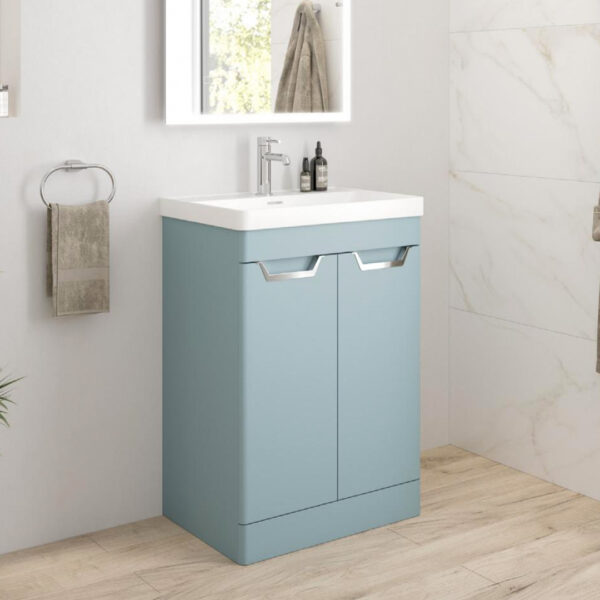Freya 2 door floorstanding vanity unit | Scandinavian bathroom furniture | Sonas Bathrooms | Bathshed | Nationwide Delivery UK and Ireland