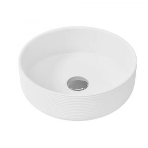 my life Lagos Freestanding Ceramic Basin with Striped Texture