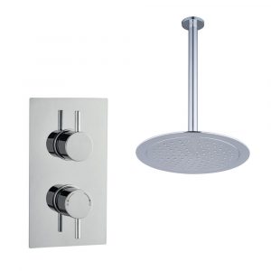 Tailored SINGLE OVERHEAD OUTLET TWO HANDLE round wall kit KIT