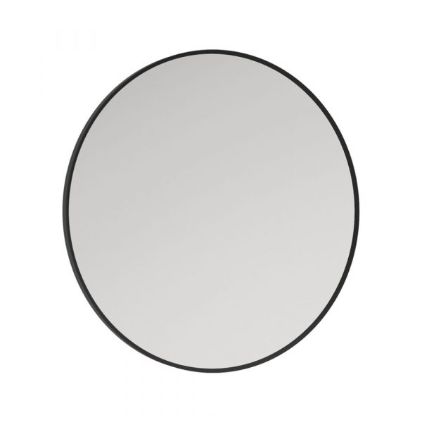 astrid black round mirror