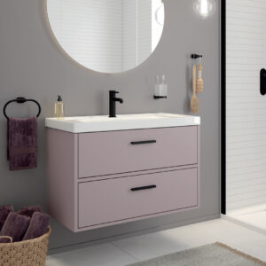 Finland 2 drawer wall hung vanity unit | Scandinavian bathroom furniture | Sonas Bathrooms | Bathshed | Nationwide Delivery UK and Ireland