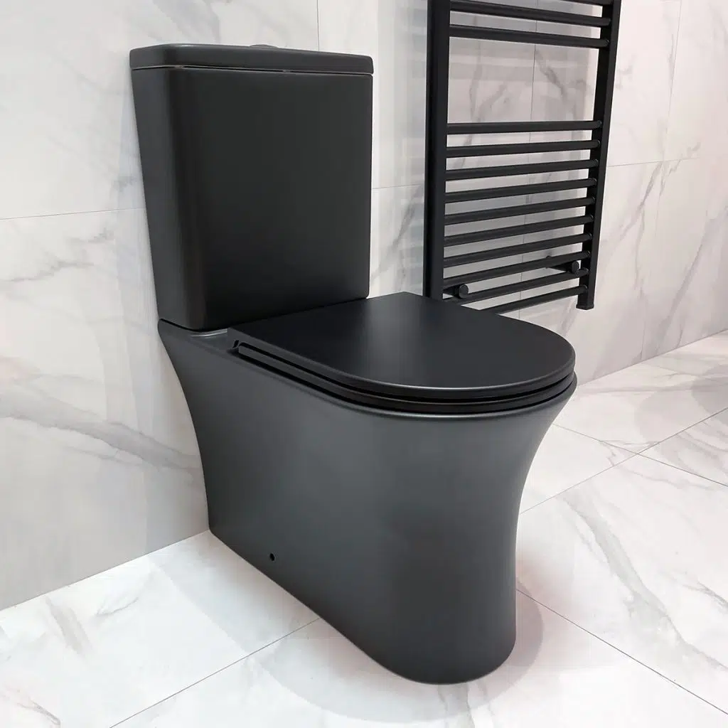 series 300 matt black closed coupled toilet