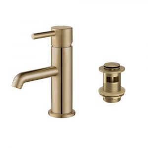 tailored CHEPSTOW BRUSHED BRASS MONO MIXER TAP & WASTE