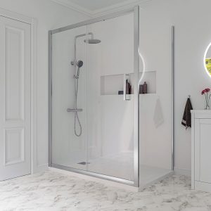 livari premium sliding shower door enclosure | bathshed | delivery Ireland And UK