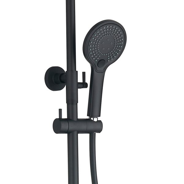 Lorca Black Round Exposed Shower Kit | Bathshed | Delivery Ireland & The UK