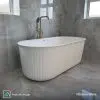 Sophia White Fluted Freestanding Bath | Freestanding Baths | Baths | Delivery Ireland and the UK | Bathshed