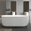 Rachael matt white fluted design freestanding bath