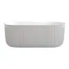 Rachael matt white fluted design freestanding bath